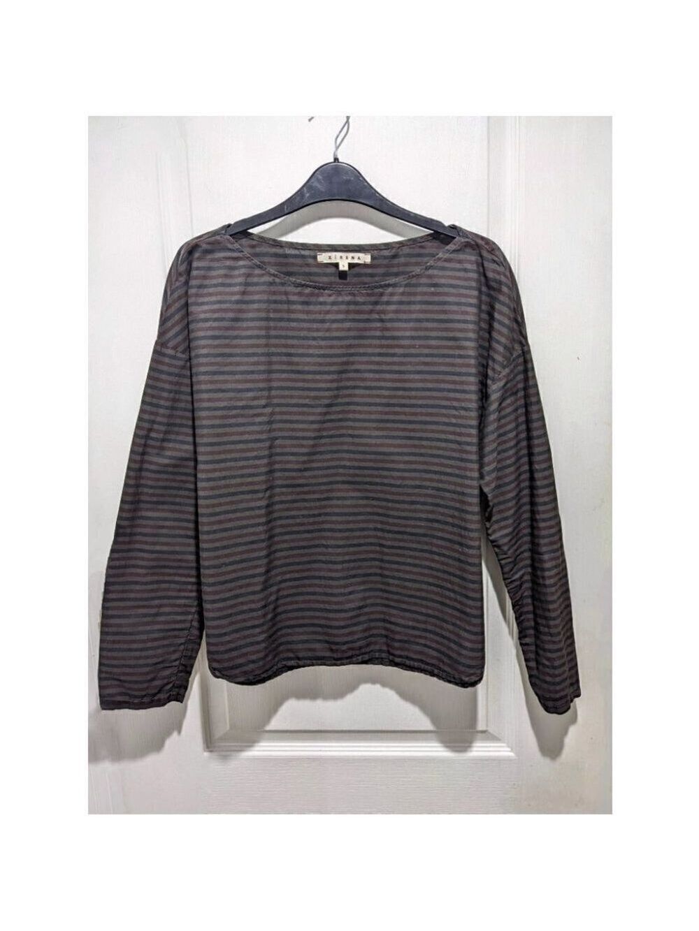 XiRENA | Striped boat neck popover top